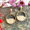 Yellow Gold table Mountain Earrings