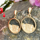 Yellow Gold table Mountain Earrings