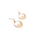 Circular Table Mountain Yellow Gold Earrings