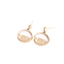 Circular Table Mountain Yellow Gold Earrings