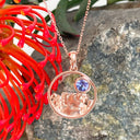 Table Mountain tanzanite rose gold pendant