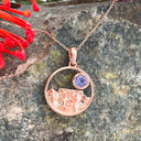 Table Mountain tanzanite rose gold pendant