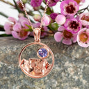 Table Mountain tanzanite rose gold pendant