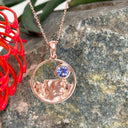 Table Mountain tanzanite rose gold pendant