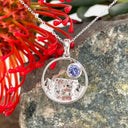 Table Mountain tanzanite white gold pendant
