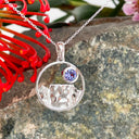Table Mountain tanzanite white gold pendant