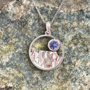 Table Mountain tanzanite white gold pendant