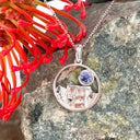 Table Mountain tanzanite white gold pendant