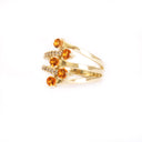 Citrine and Diamond Yellow Gold Multiband Ring