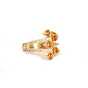 Citrine and Diamond Yellow Gold Multiband Ring