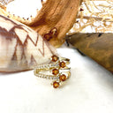Citrine and Diamond Yellow Gold Multiband Ring