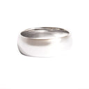 Classic Curved Wide Band White Gold Ring