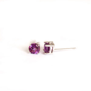 Classic Four Claw Grape Garnet Studs