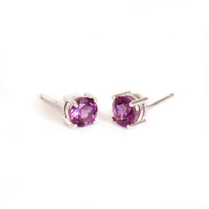 Classic Four Claw Grape Garnet Studs