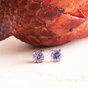 Classic Four Claw Tanzanite White Gold Studs
