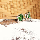 Classic Four Claw Tsavorite White Gold Studs