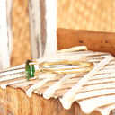 Classic Solitaire Oval Tsavorite Yellow Gold Ring