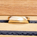 Classic With A Twist Curved Wide Band Yellow Gold Ring