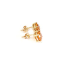 Classic Yellow Gold Four Claw Citrine Studs