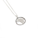 Contemporary Black Diamond Circular Africa White Gold Pendant