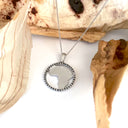 Contemporary Black Diamond Circular Africa White Gold Pendant