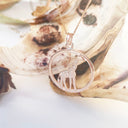 Contemporary Circular Giraffe Diamond and Rose Gold Pendant