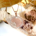 Contemporary Diamond Circular Africa Rose Gold Pendant