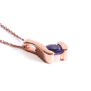 Contemporary Tanzanite Rose Gold Swish Pendant