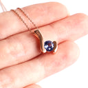 Contemporary Tanzanite Rose Gold Swish Pendant