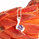 Contemporary Tanzanite White Gold Swish Pendant