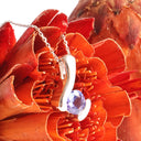 Contemporary Tanzanite White Gold Swish Pendant