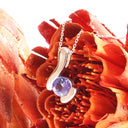 Contemporary Tanzanite White Gold Swish Pendant