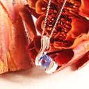 Contemporary Tanzanite White Gold Swish Pendant