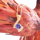Contemporary Tanzanite Yellow Gold Swish Pendant