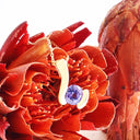 Contemporary Tanzanite Yellow Gold Swish Pendant