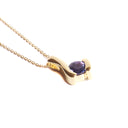 Contemporary Tanzanite Yellow Gold Swish Pendant
