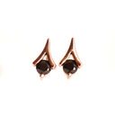 Cupids Bow Rose Gold Black Diamond Stud earrings