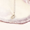 Cupids Bow White Gold White Diamond Pendant