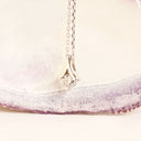Cupids Bow White Gold White Diamond Pendant