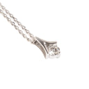 Cupids Bow White Gold White Diamond Pendant