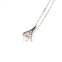 Cupids Bow White Gold White Diamond Pendant