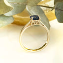 Blue Sapphire yellow gold ring