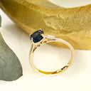 Blue Sapphire yellow gold ring