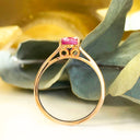 Pink Sapphire rose gold ring