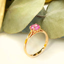 Pink Sapphire rose gold ring