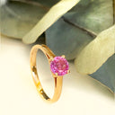 Pink Sapphire rose gold ring