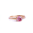 Cutie Pie Solitaire Pink Sapphire Four Claw Rose Gold Ring