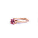 Cutie Pie Solitaire Pink Sapphire Four Claw Rose Gold Ring