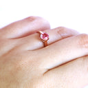 Cutie Pie Solitaire Pink Sapphire Four Claw Rose Gold Ring