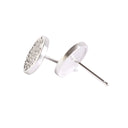 Dazzling White Diamond Disc White Gold Studs